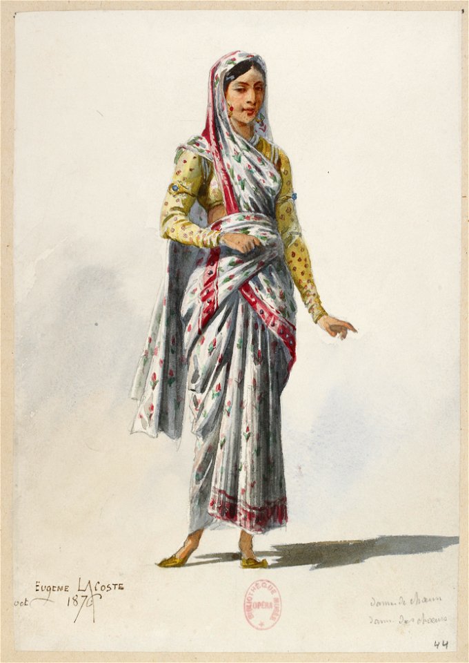 Jules Massenet - Le roi de Lahore - costume design by Eugène Lacoste 44 - 44. Dame des choeurs