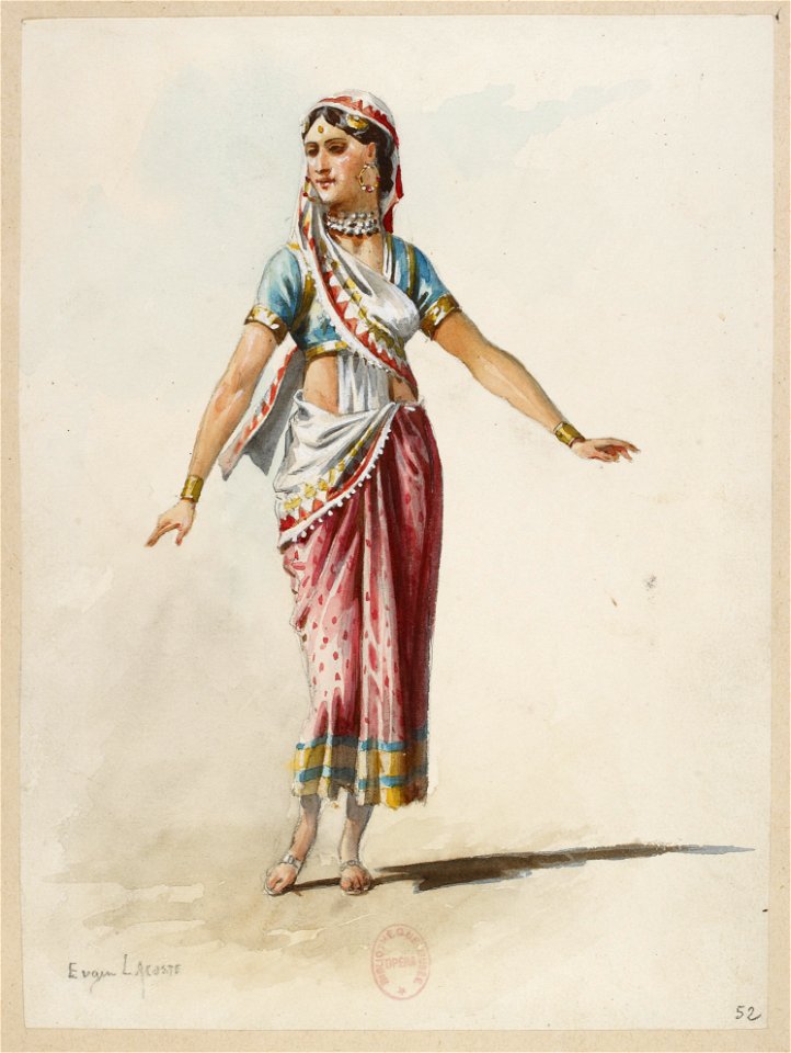 Jules Massenet - Le roi de Lahore - costume design by Eugène Lacoste 52 - 52. -Costume-