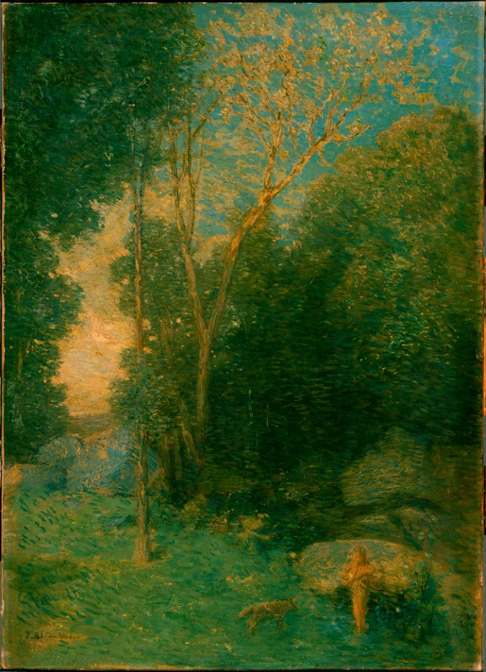 Julian Alden Weir - Pan and the Wolf - Google Art Project