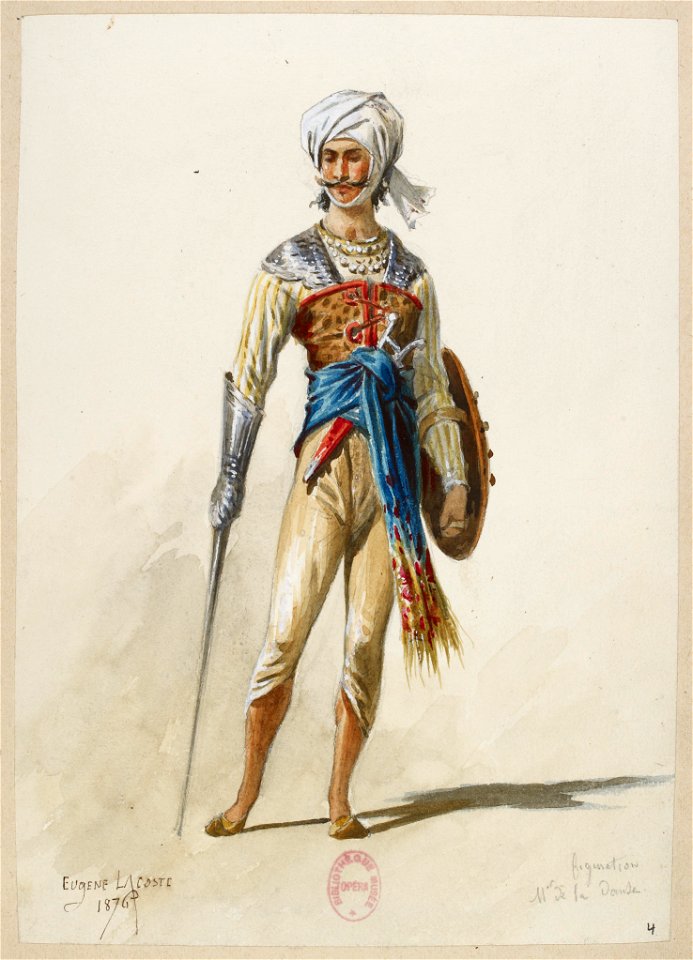 Jules Massenet - Le roi de Lahore - costume design by Eugène Lacoste 04 - 4. Figuration, M. de la danse