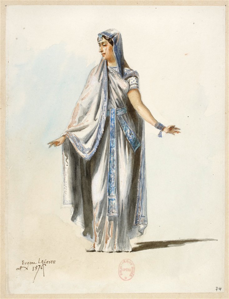 Jules Massenet - Le roi de Lahore - costume design by Eugène Lacoste 80 - 74. -Costume-