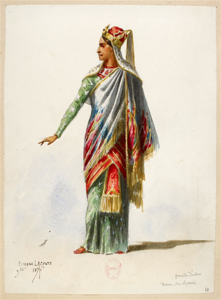 Jules Massenet - Le roi de Lahore - costume design by Eugène Lacoste 10 - 10. Paradis d'Indra, dame des choeurs