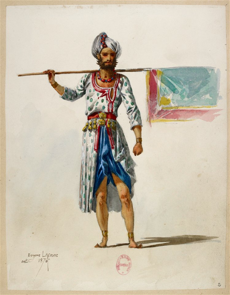 Jules Massenet Le roi de Lahore costume design by Eug ne