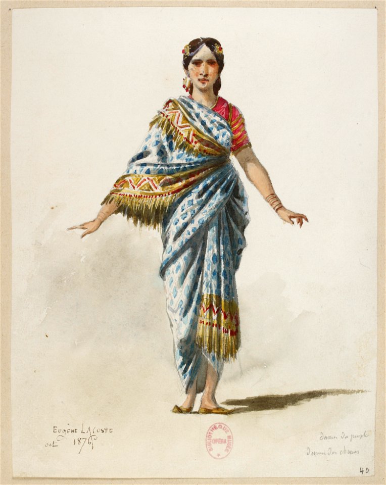 Jules Massenet - Le roi de Lahore - costume design by Eugène Lacoste 40 - 40. Dame du peuple, dame des choeurs