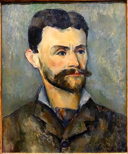 Jules Peyron by Paul Cezanne, c. 1885-1887, oil on canvas - Fogg Art Museum, Harvard University - DSC01580. Free illustration for personal and commercial use.