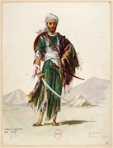 Jules Massenet - Le roi de Lahore - costume design by Eugène Lacoste 38 - 38. M. des choeurs, le camp, défaite
