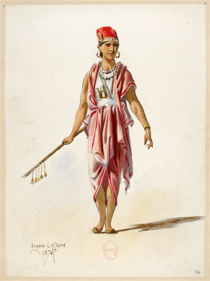 Jules Massenet - Le roi de Lahore - costume design by Eugène Lacoste 50 - 50. -Costume-