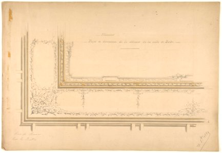 Jules-Edmond-Charles Lachaise, Design for ceiling decoration in the residence of the Duc de Massa on the rue la Boétie, Paris