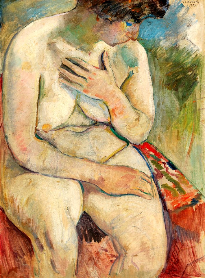 Jules Pascin - Seating nude