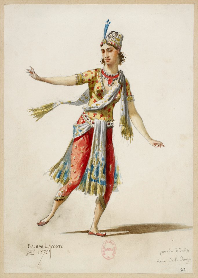 Jules Massenet - Le roi de Lahore - costume design by Eugène Lacoste 94 - 88. Paradis d'Indra, dame de la danse