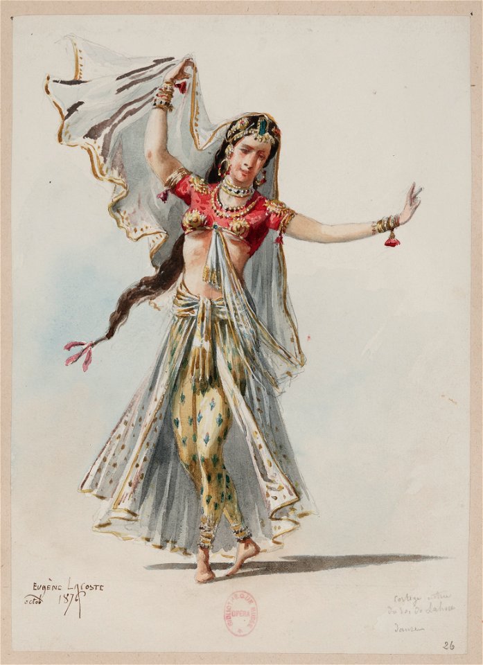 Jules Massenet - Le roi de Lahore - costume design by Eugène Lacoste 26 - -Légende-