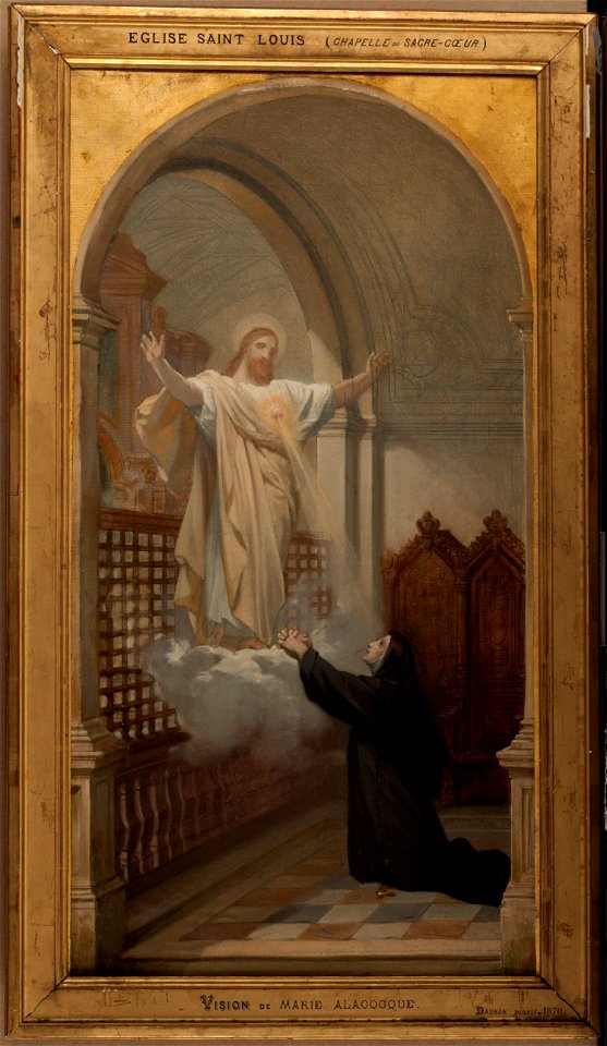 Jules-Joseph Dauban - Esquisse pour l'église Saint-Louis-en-l'Ile , Vision de sainte Marie Alacocque - PPP4549 - Musée des Beaux-Arts de la ville de Paris