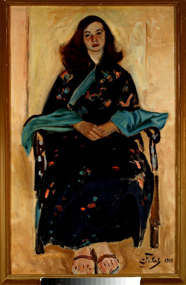 Julian Fałat - Woman in kimono - MP 1391 - National Museum in Warsaw