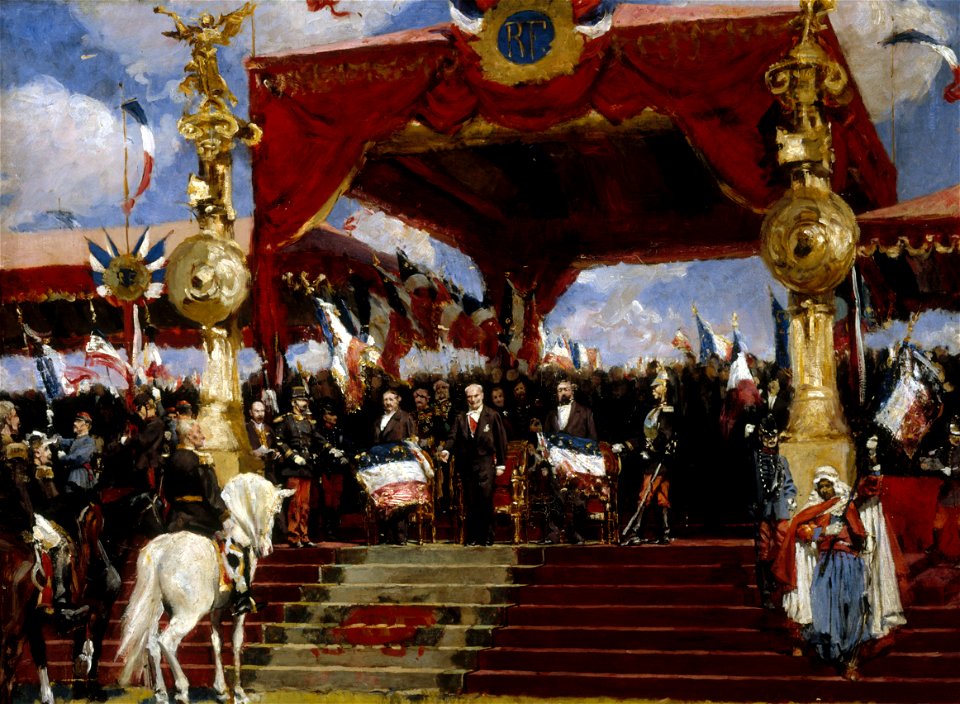Jules-Arsène Garnier - La distribution des drapeaux à Longchamp le 14 juillet 1880 - PDUT1459 - Musée des Beaux-Arts de la ville de Paris