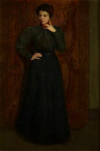 Julian Alden Weir - The Green Dress - y1959-71 - Princeton University Art Museum