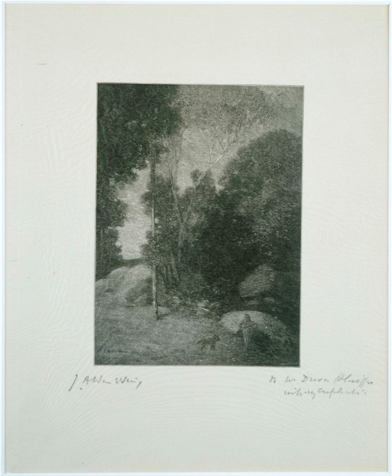 Julian Alden Weir - Pan and the Wolf - Google Art Project (27809120)