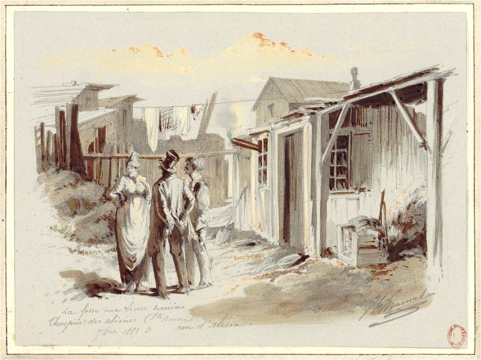 Jules-Adolphe Chauvet - Fosse aux lions derrière l'hospice des aliénés
