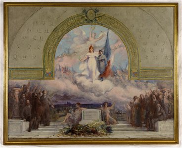 Julien Louis Tavernier - Esquisse pour la salle municipale de la rue Paul-Bert, Saint-Mandé , Allégorie aux morts de la première guerre mondiale - PPP4276 - Petit Palais