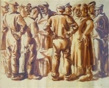 Julius Collen Turner (1948) - Oostendse vissers en vissersvrouwen