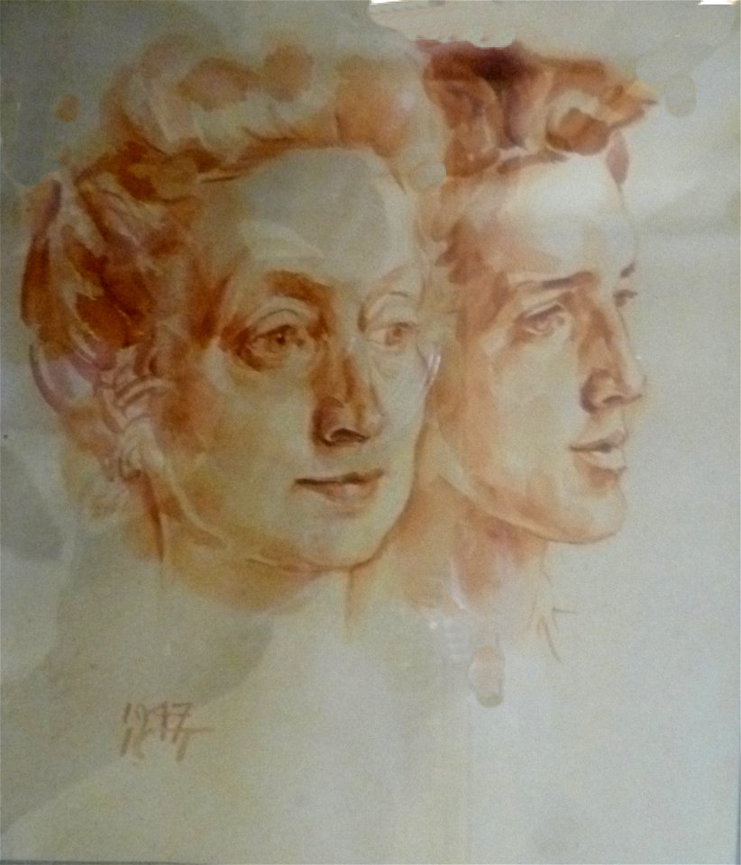 Julius Collen Turner (1947) - Mevrouw Julius Collen en haar zoon Bernd