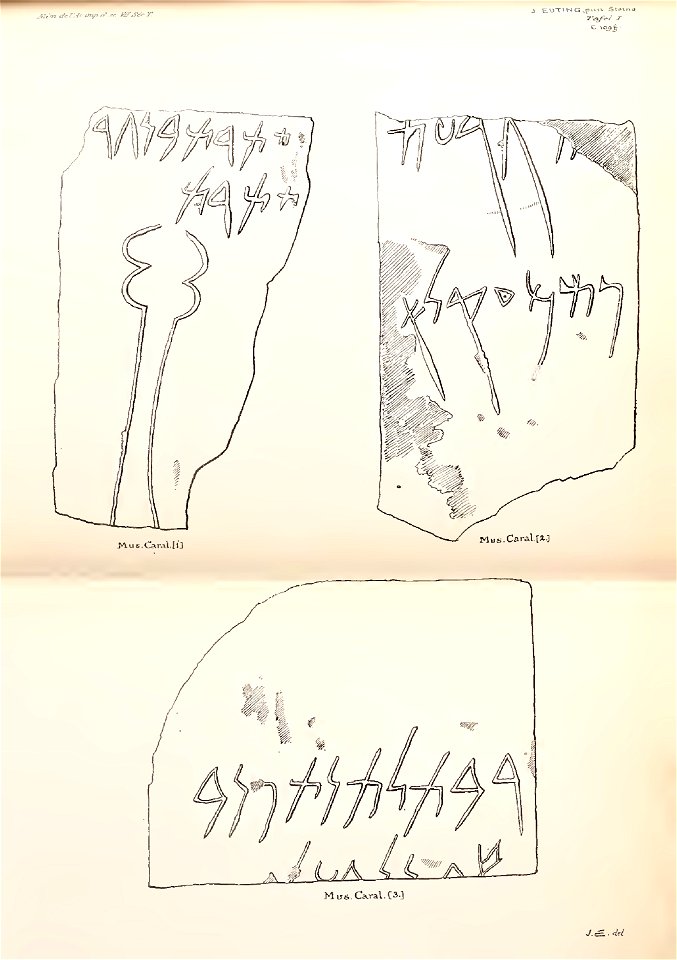 Julius Euting's Punische Steine Table I