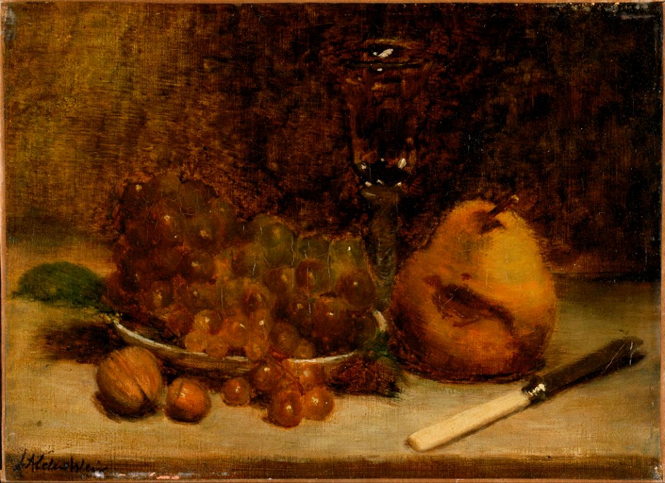 Julian Alden Weir - Grapes, Knife and Glass - Google Art Project