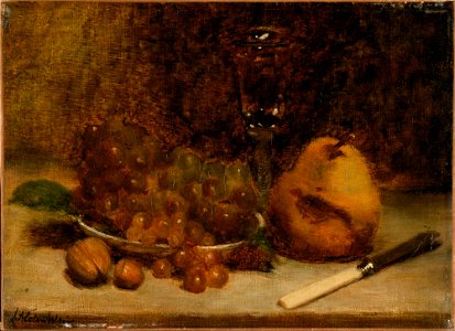 Julian Alden Weir - Grapes, Knife and Glass - Google Art Project