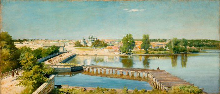 Julian Maszyński - Country of a Ukrainian Country Town - MNK II-a-1269 - National Museum Kraków