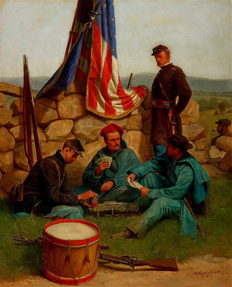 Julian Scott - A Break, Playing Cards - 75.97 - Indianapolis Museum of Art