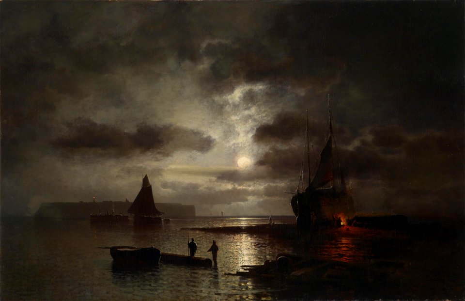 Julius Köhnholz Mondnacht bei Helgoland