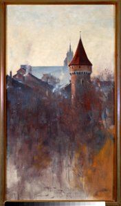 Julian Fałat - Kraków in the morning - MP 183 - National Museum in Warsaw