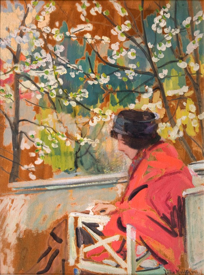 Julie Wolfthorn - Anna Muthesius im Garten in Nikolassee,