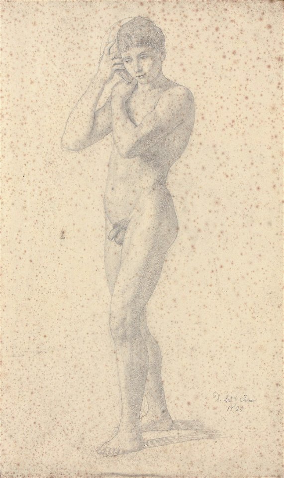 Julius Schnorr von Carolsfeld - Ein junger Mann lauscht dem Rauschen des Meeres aus einer Muschelschale (1820)