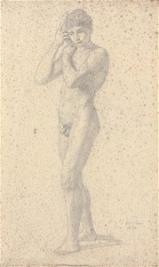 Julius Schnorr von Carolsfeld - Ein junger Mann lauscht dem Rauschen des Meeres aus einer Muschelschale (1820)