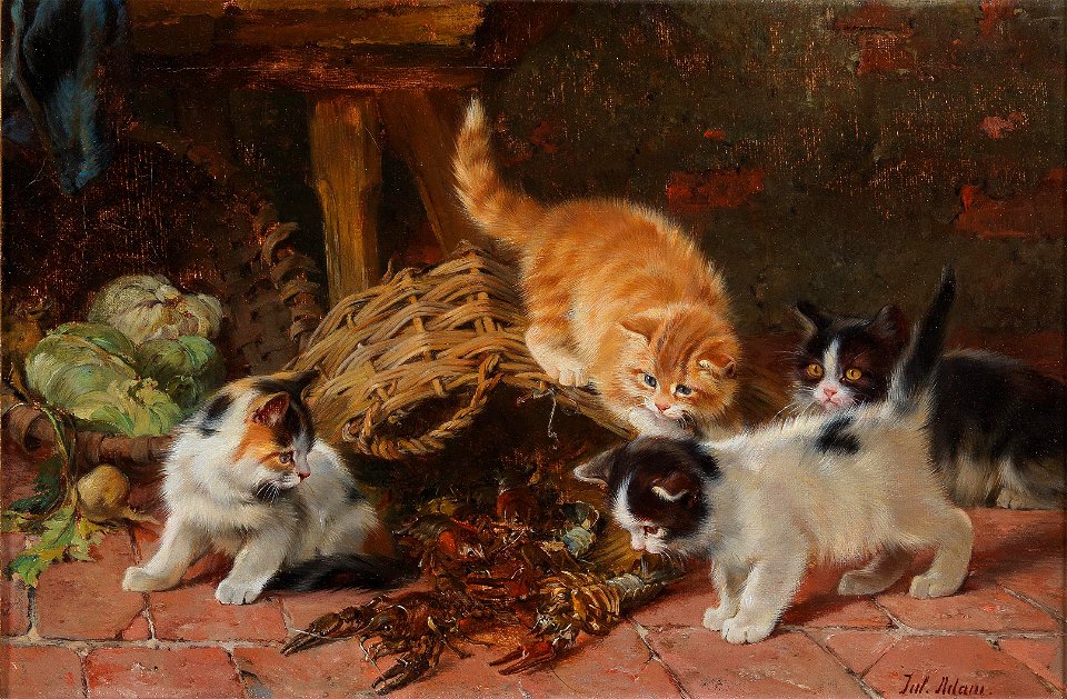 Julius Adam Kätzchen und Flusskrebse