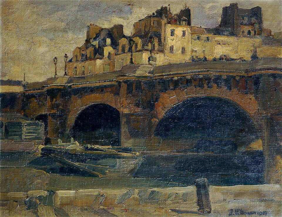 Julius Ullmann - Pariser Landschaft mit Pont Neuf - 3322 - Österreichische Galerie Belvedere