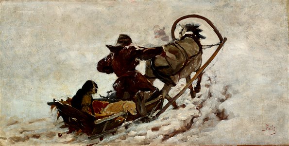Julian Fałat - Dogs at a Hunt - MNK II-b-1095 - National Museum Kraków