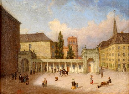 Julius Kost Ansicht aus Düsseldorf 1861 01