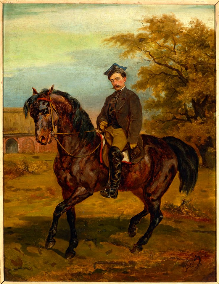 Juliusz Kossak - Portrait of a horseman in a peaked cap - MP 2514 MNW - National Museum in Warsaw