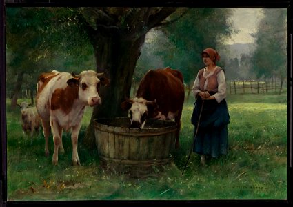 Julien Dupré - Young Woman Watering Cattle - 19.17 - Museum of Fine Arts