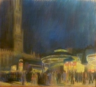 Julius Collen Turner (1947) - Kermis op de markt in Brugge