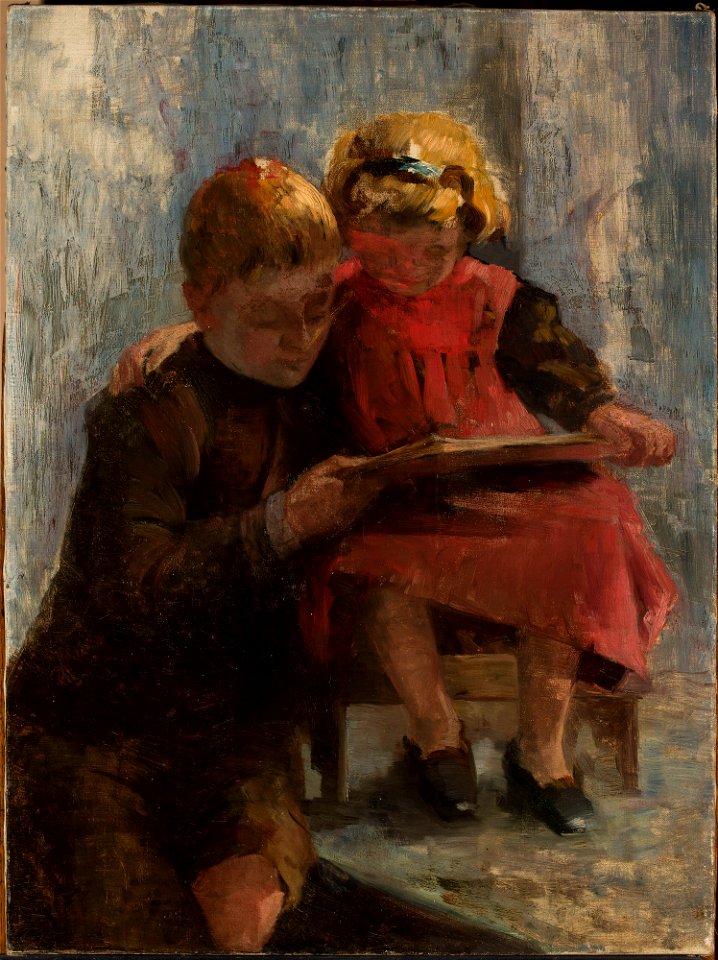 Julius Scholtz - Study of two children - 186914 MNW - National Museum in Warsaw