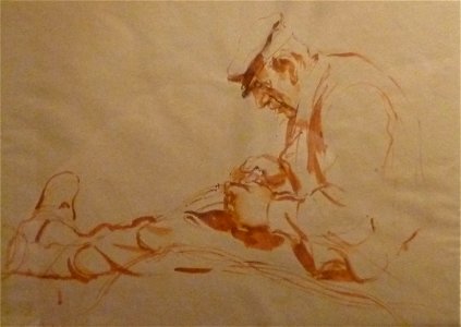 Julius Collen Turner (1947) - Nettenbreiende visser in Oostende