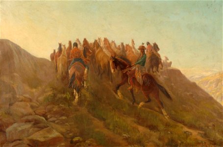 Julius Rorphuro, Paysage avec troupeau de chevaux