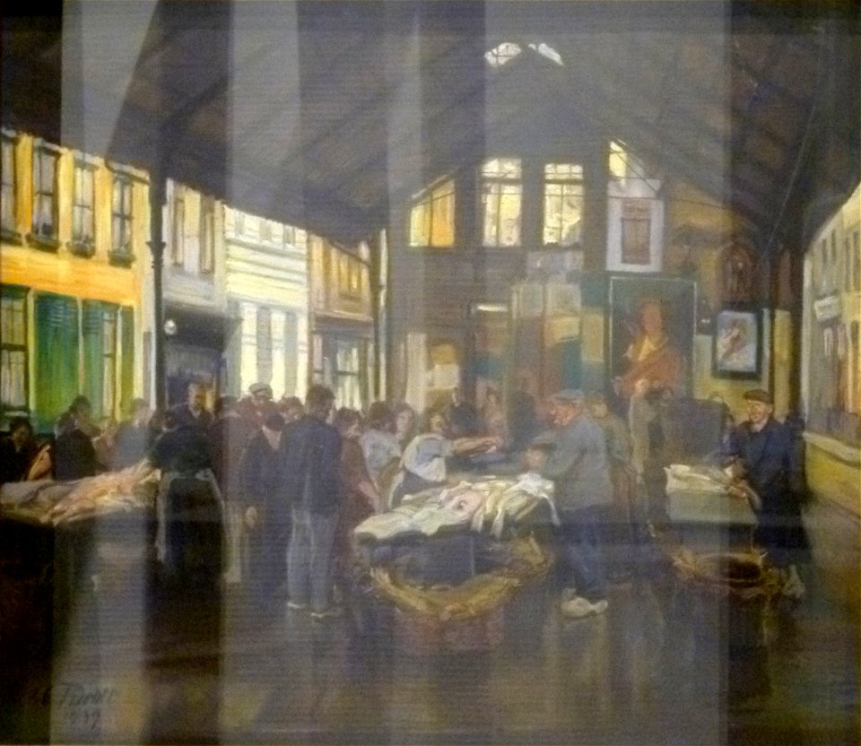 Julius Collen Turner (1939) - Vismarkt in Oostende
