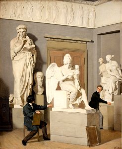 Julius Exner - The Plaster Cast Collection in the Royal Academy of Fine Arts - KMS3110 - Statens Museum for Kunst. Free illustration for personal and commercial use.
