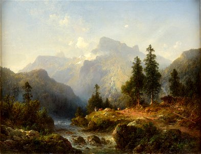 Julius Lange Fluss in den Bergen