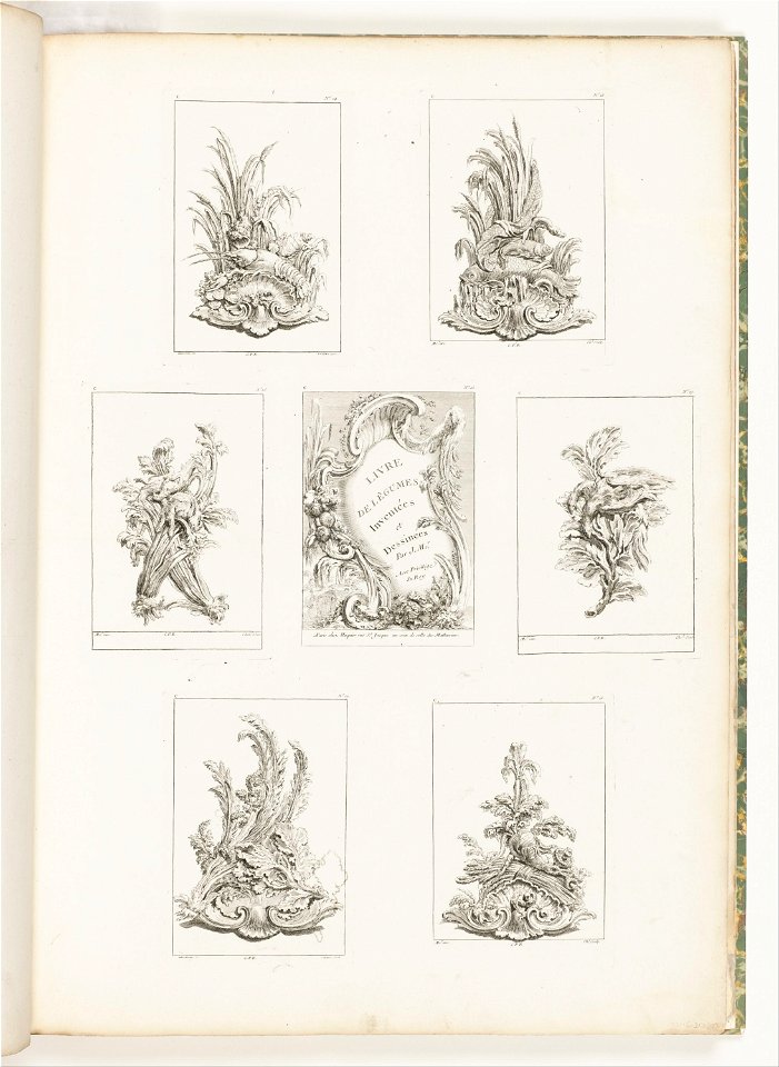 Juste-Aurèle Meissonnier - Ornament Design with Crayfish Motif, pl. 14 in Livre des Légumes (Series of Vegetable Ornament)pl. i... - Google Art Project