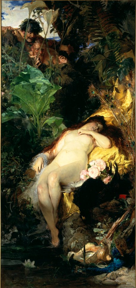 Julius Kronberg - Nymph and Fauns - Google Art Project