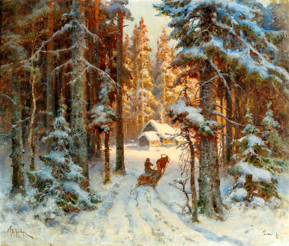 Julius von Klever - Woodcutters returning home